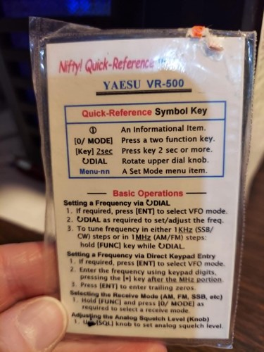 Nifty quick reference yaesu - nifty!, quick-reference